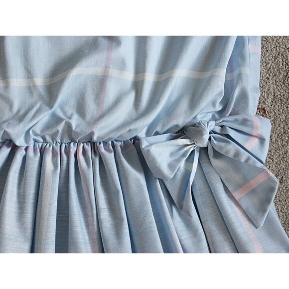 Vintage 80s You Babes II - Nostalgic Drop Waist Dress, Mission Collar, UNWORN - Picture 6 of 9